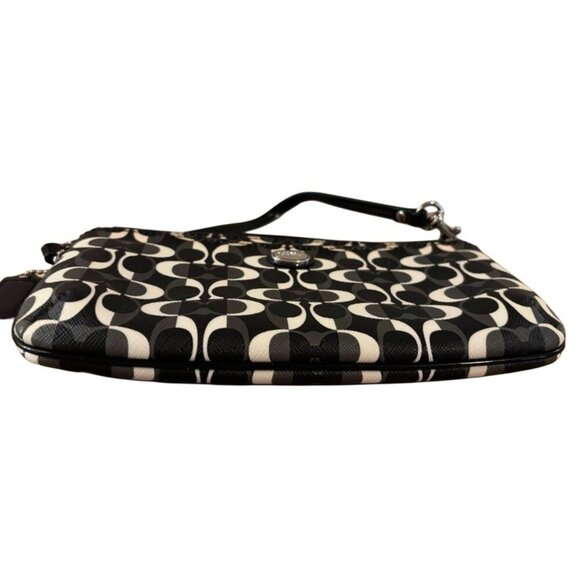 Coach Black Peyton Dream C Small Wristlet Wallet Bag Purse Clutch (F50523) - Picture 5 of 6